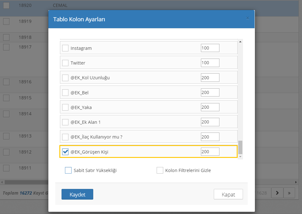 ek alanı tabloya ekleme 4